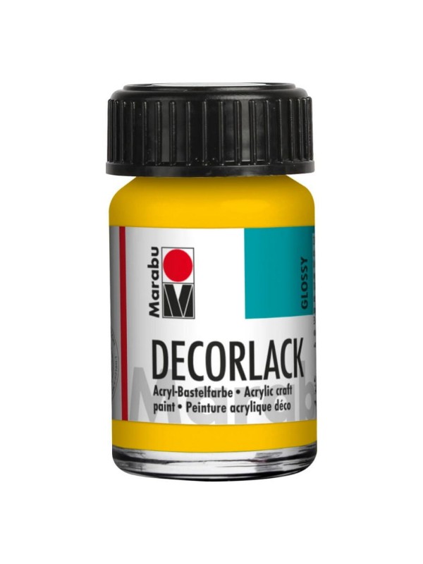 Decorlack Acryl, 15 ml, srednje rumena 021