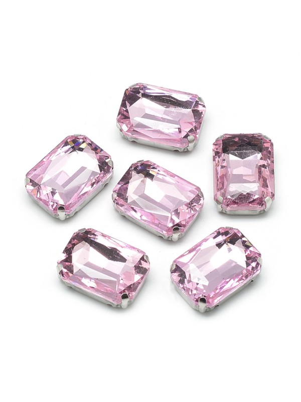 KRISTALČEK ZA ŠIVANJE roza,8x10mm