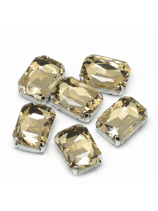 KRISTALČEK ZA ŠIVANJE kaki,8x10mm