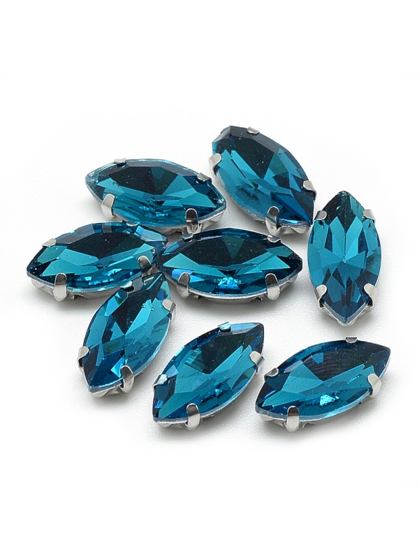 KRISTALČEK ZA ŠIVANJE moder,7x15mm