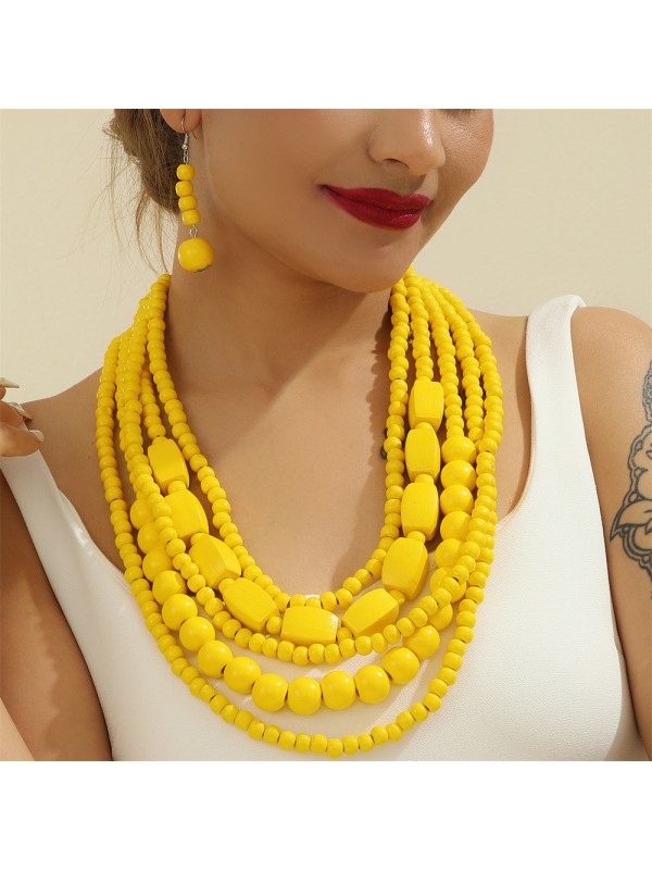 LESENA OGRLICA-rumena +uhani