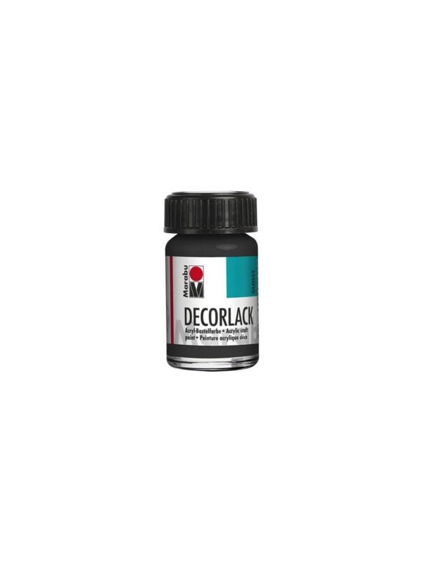 Decorlack Acryl, 15 ml, črna 073