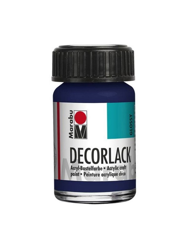 Decorlack Acryl, 15 ml, temno temno modra 053