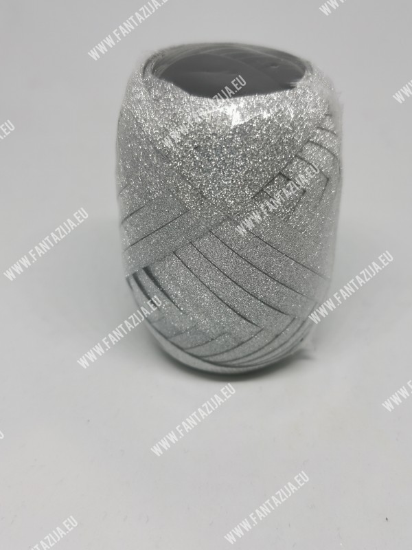 DARILNI TRAK jajček glitter srebrn 5mmx10m