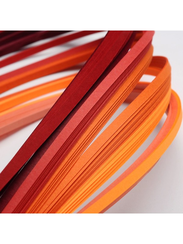 QUILLING TRAKI 3mm RDEČO ORANŽNI ODTENKI