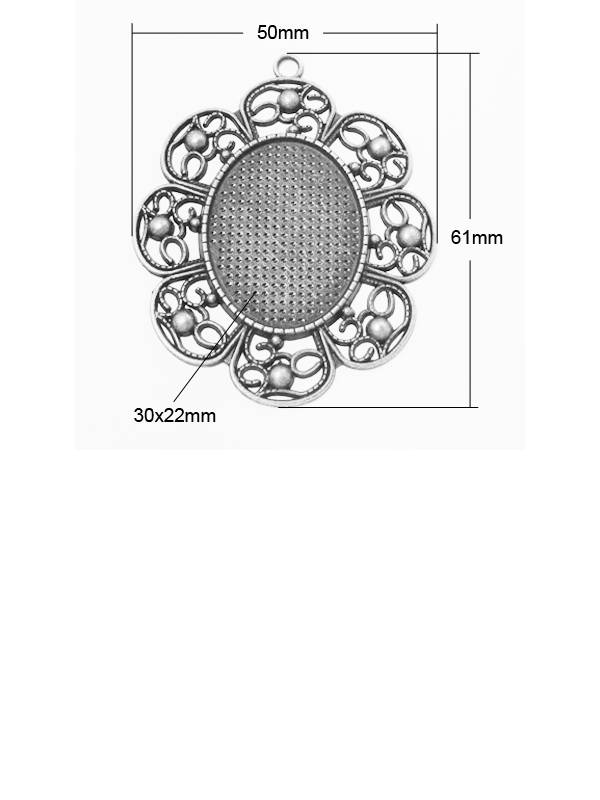 MEDALJON SREBRN  78x62mm